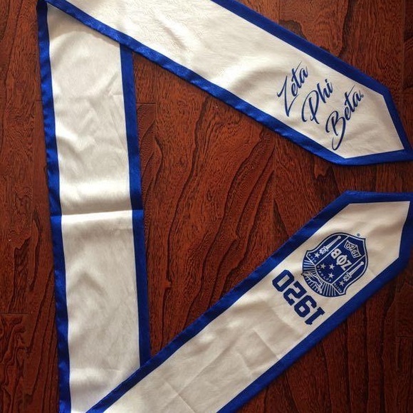 Brand new Zeta Phi Beta tie bow or stole - Picture 2 of 4